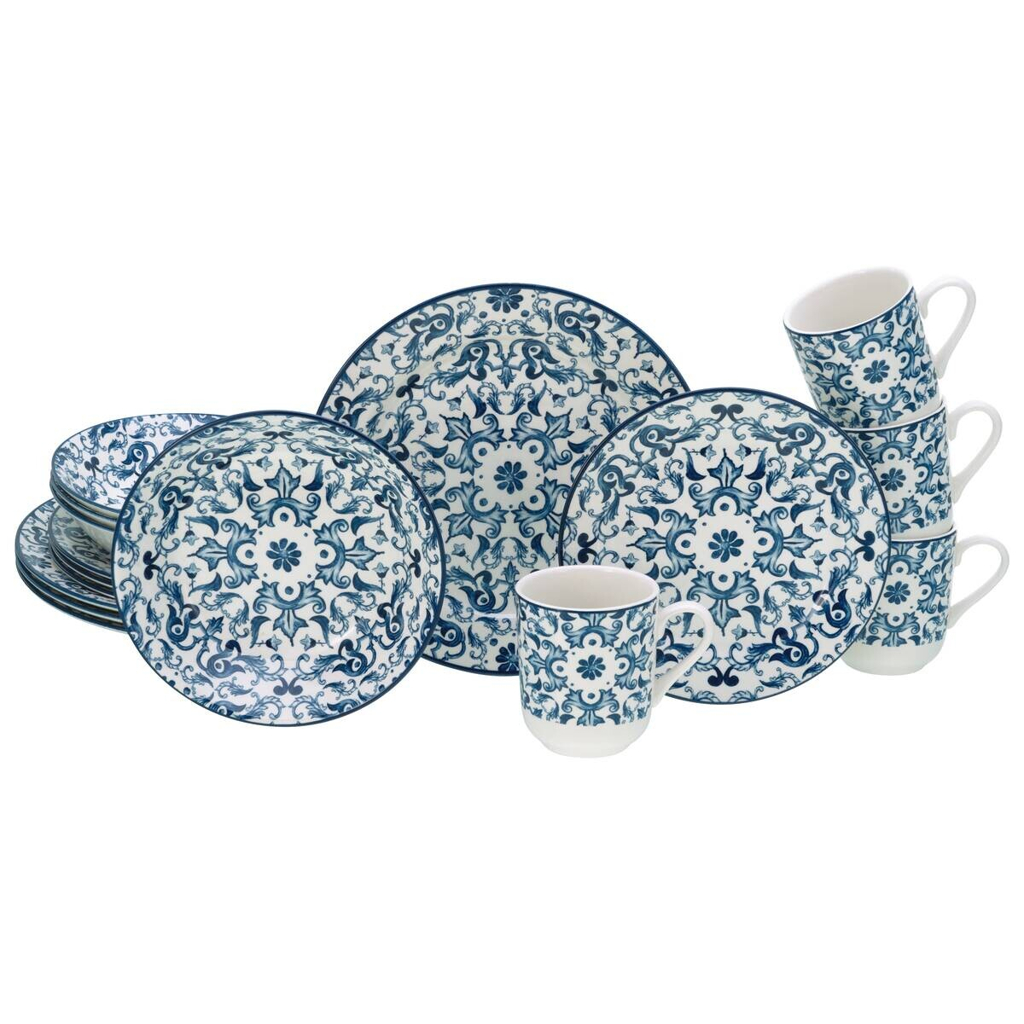 CreaTable Kombiservice Fresco blau Steingut 16 tlg.