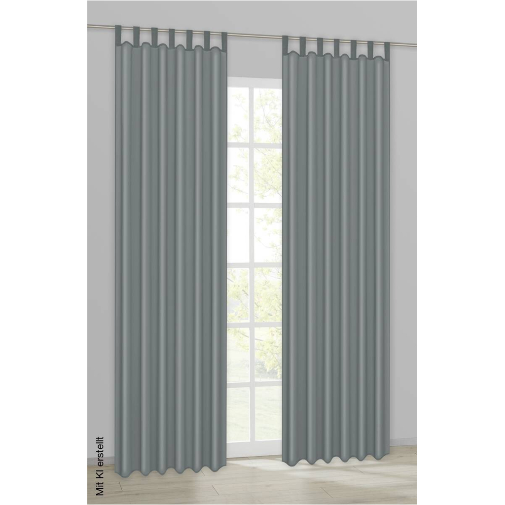 ACUS design collection Schlaufenvorhang Silk anthrazit B/L: ca. 140x225 cm