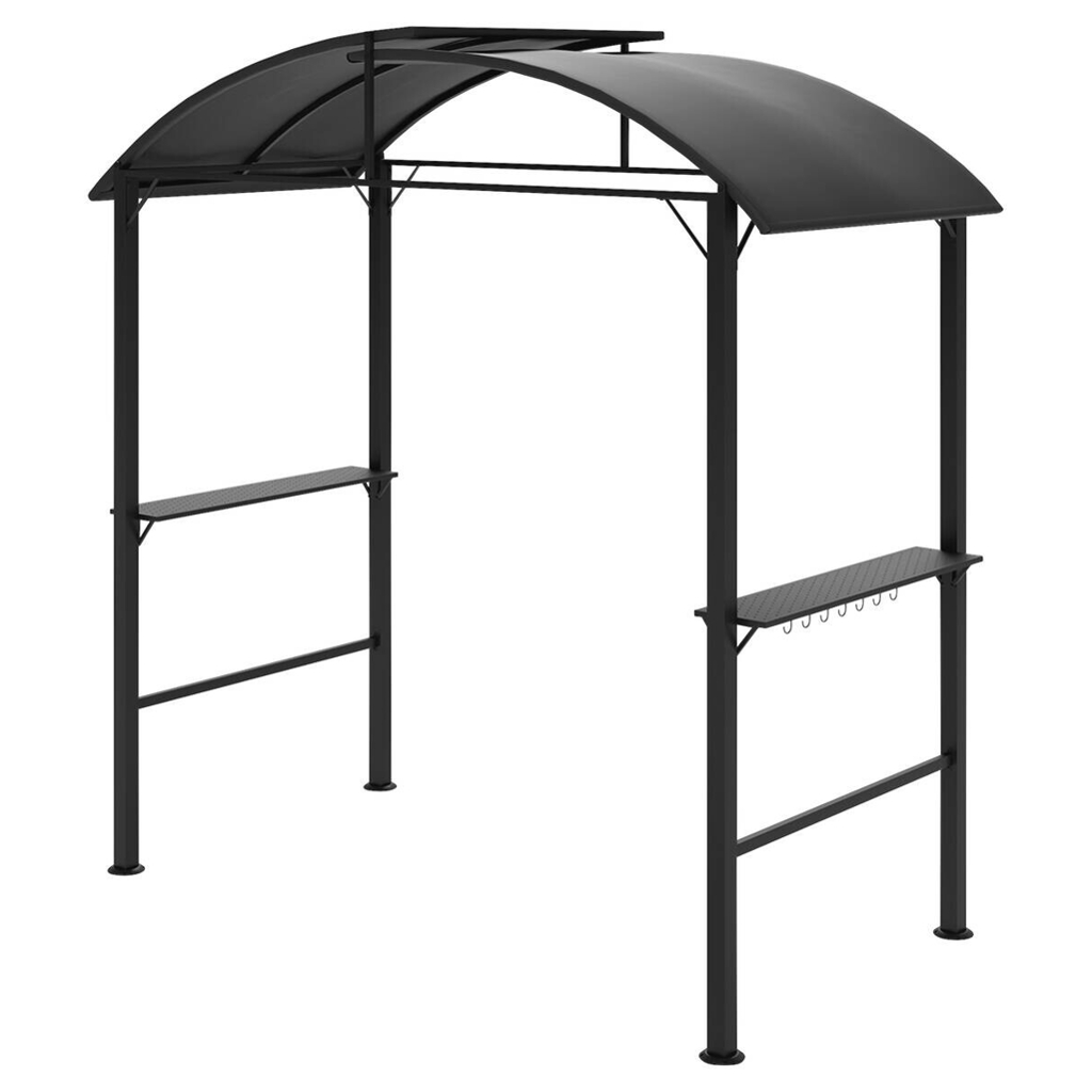 Outsunny Grillpavillon dunkelgrau Polyester B/H/L: ca. 110x235x233 cm