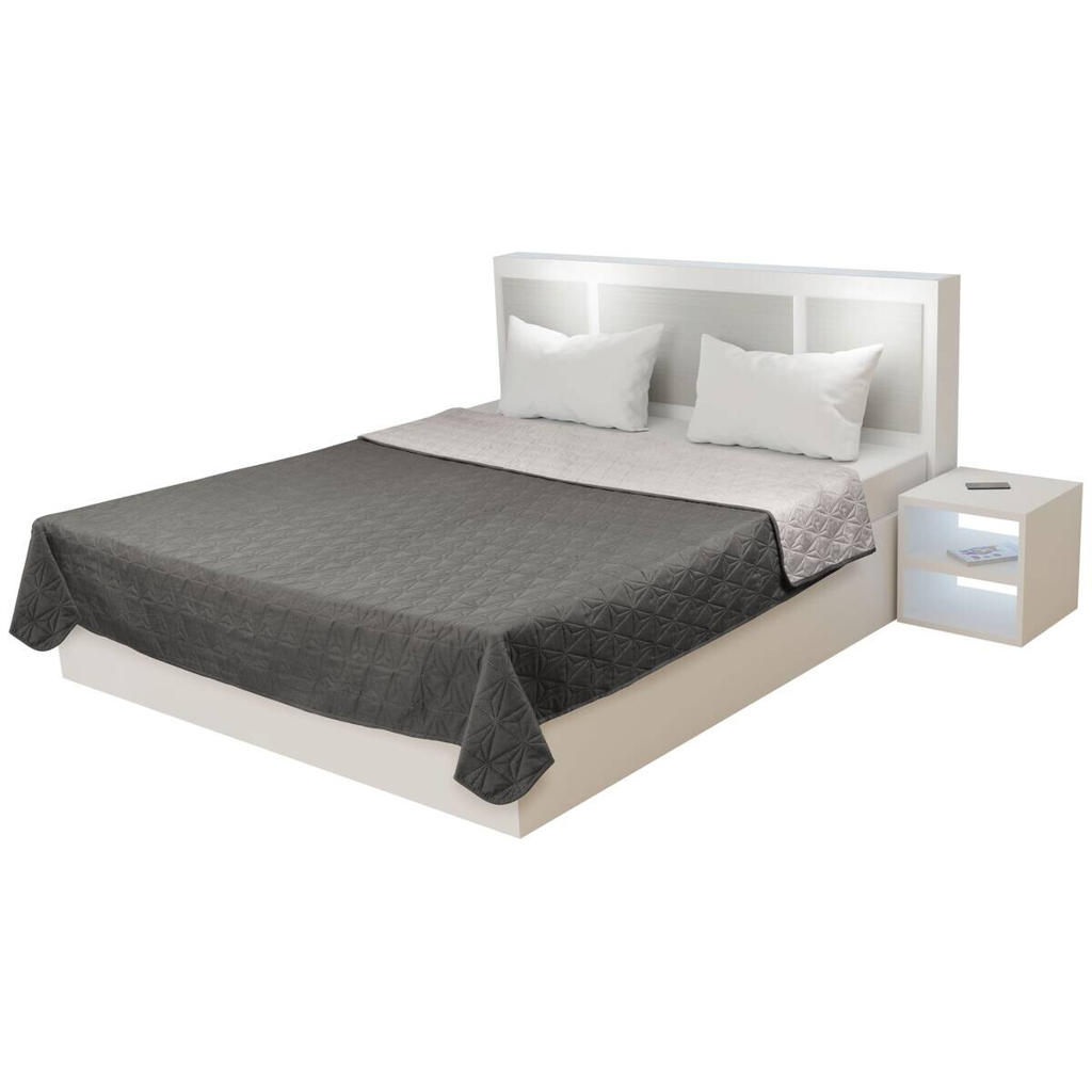 Tagesdecke anthrazit Polyester B/L: ca. 160x220 cm