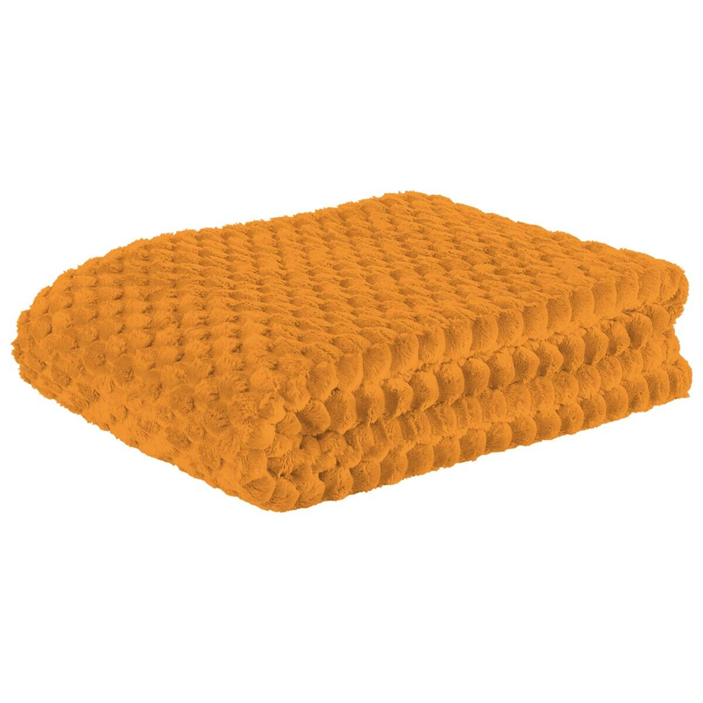 Wohndecke Wabe orange Polyester B/L: ca. 150x200 cm