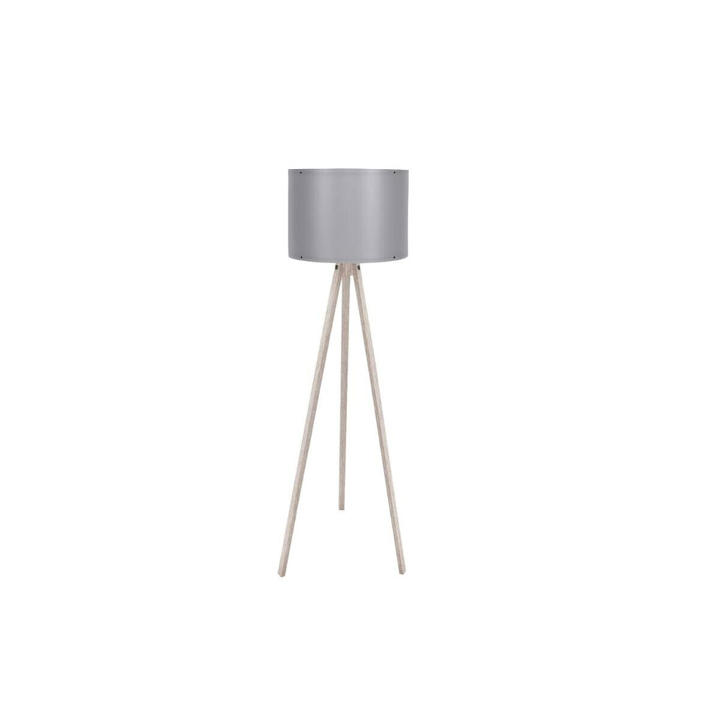 Opviq Stehlampe creme grau MDF Polypropylen B/H/L: ca. 38x145x38 cm E27 1 Brennstellen
