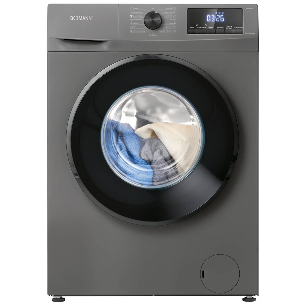 Bomann Waschmaschine WA 7185 T schwarz B/H/T: ca. 60x85x54 cm ca. 80 kg