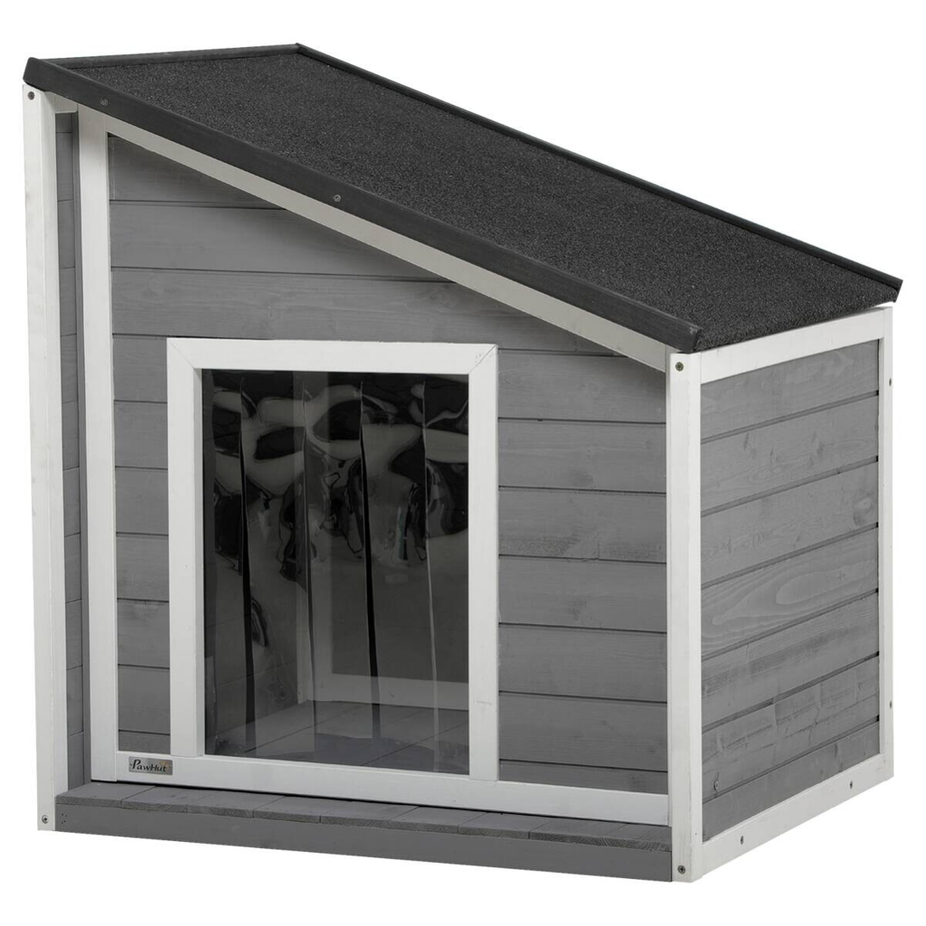 PawHut Hunde-Zubehör weiß Holz B/H/L: ca. 58x71x77 cm