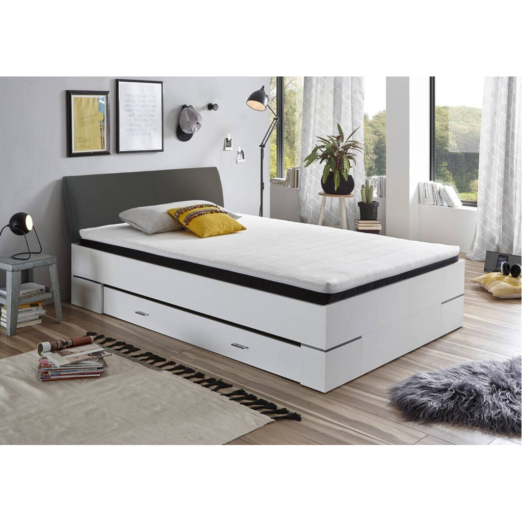 Futonbett Letana weiß Liegefläche B/L: ca. 140x200 cm