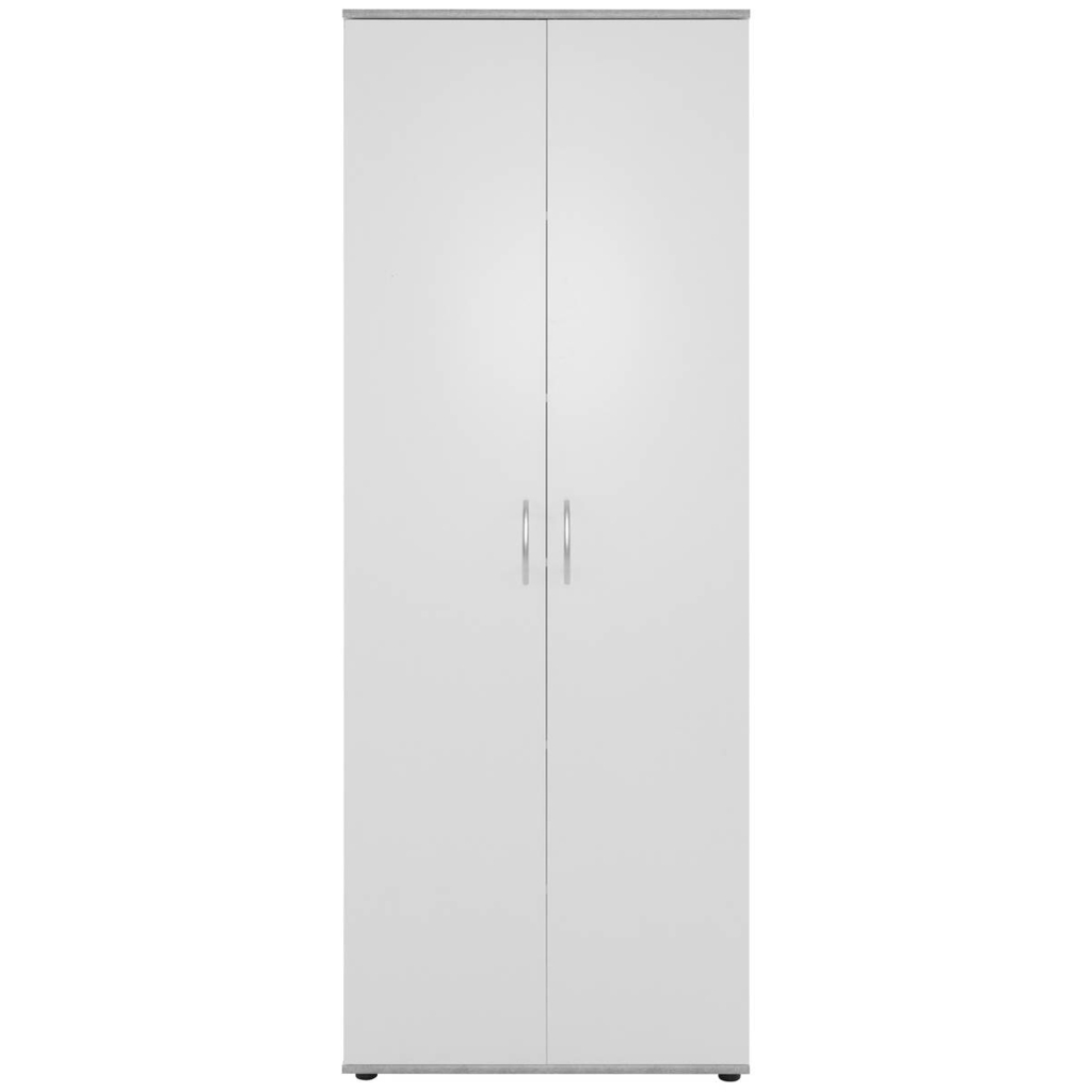 Mehrzweckschrank Andy 3 Beton Optik weiß B/H/T: ca. 70x187x34 cm