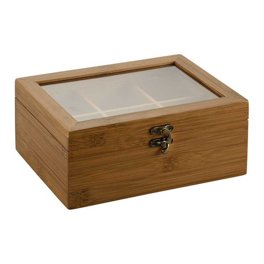 Kesper Teebox braun Bambus B/H/L: ca. 16x9x21,8 cm
