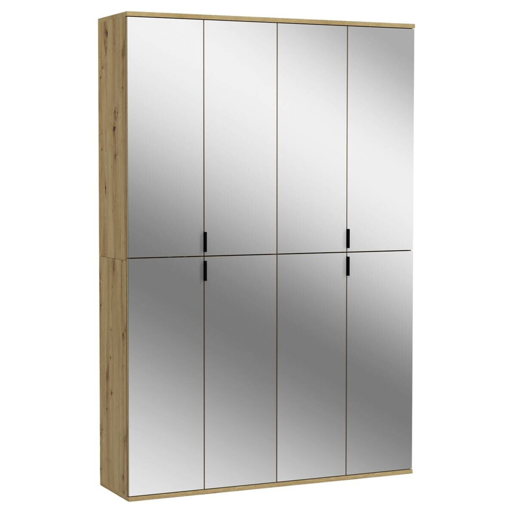 Garderobe PROJEKT Eiche Artisan Nachbildung Spiegel B/H/T: ca. 122x193x34 cm