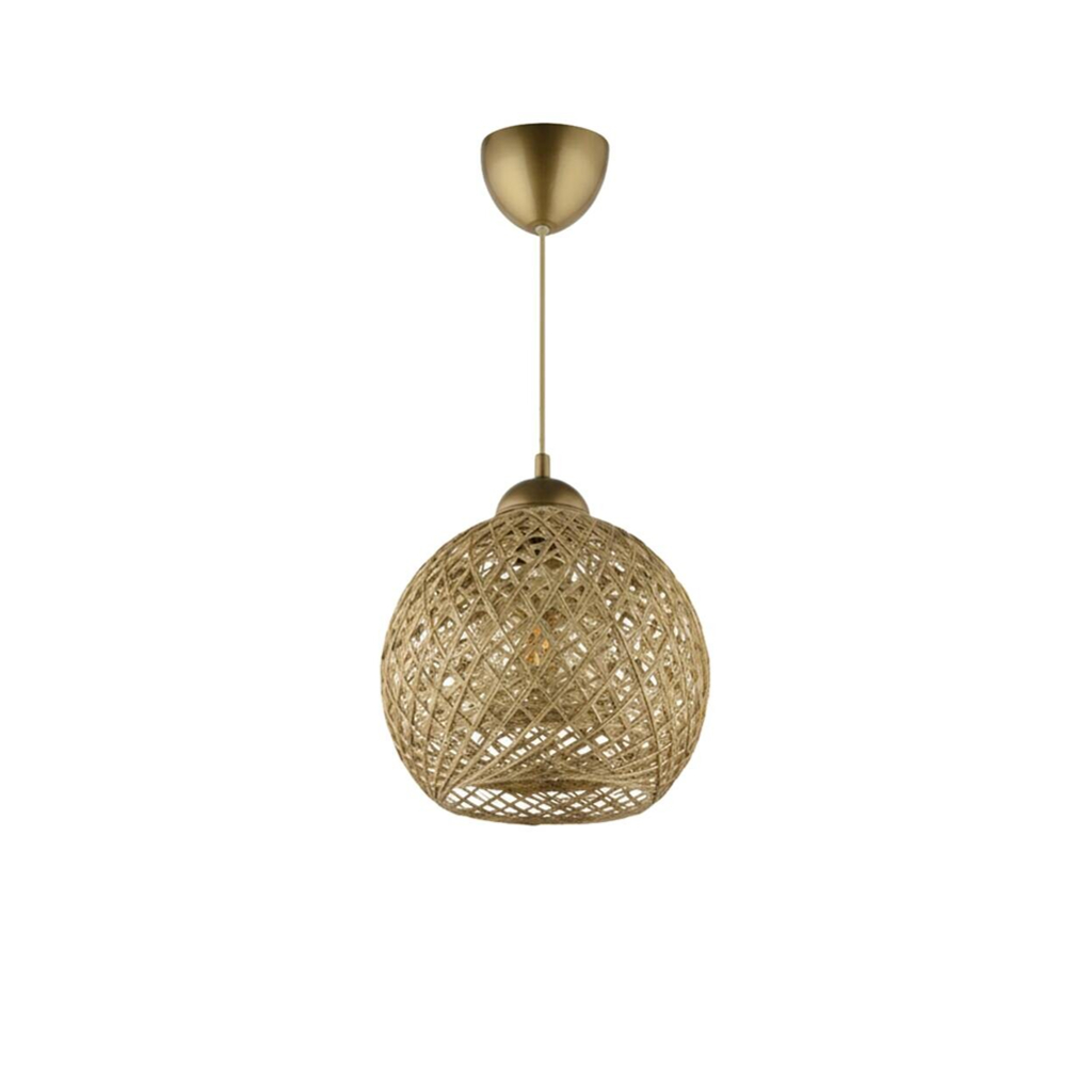 Opviq Pendelleuchte gold Baumwolle B/H/T/L/D: ca. 22x54x22x22x22 cm E27 1 Brennstellen