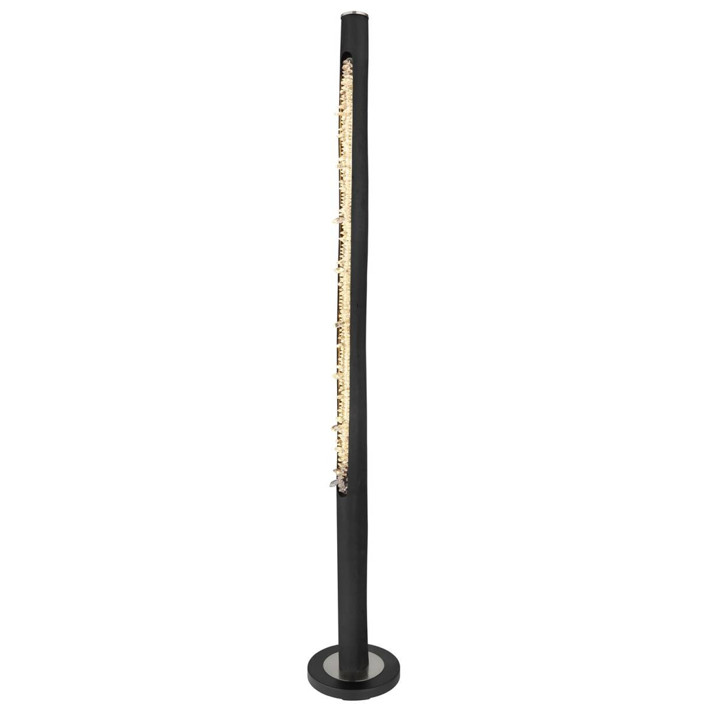 GLOBO Stehlampe FELICITAS 15354-15SN schwarz nickel matt Holz Metall Acryl H/D: ca. 151x23 cm
