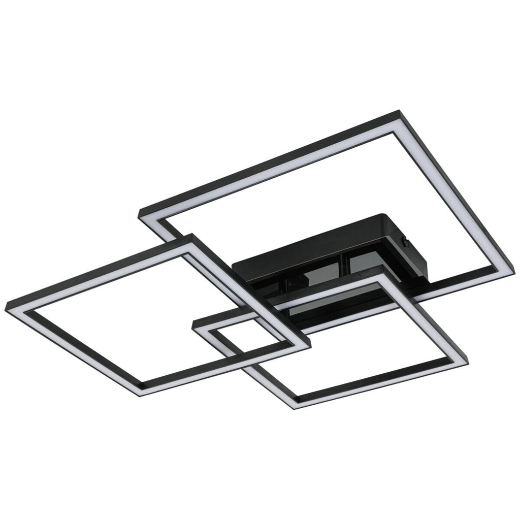 Nolo LED-Deckenleuchte Triple schwarz Kunststoff B/H/T: ca. 49,5x45x8 cm