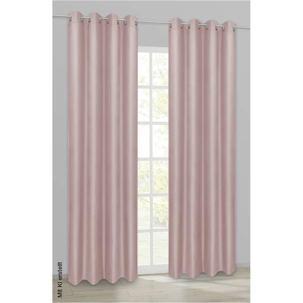 ACUS design collection Ösenvorhang Barnaby altrosa B/L: ca. 140x235 cm