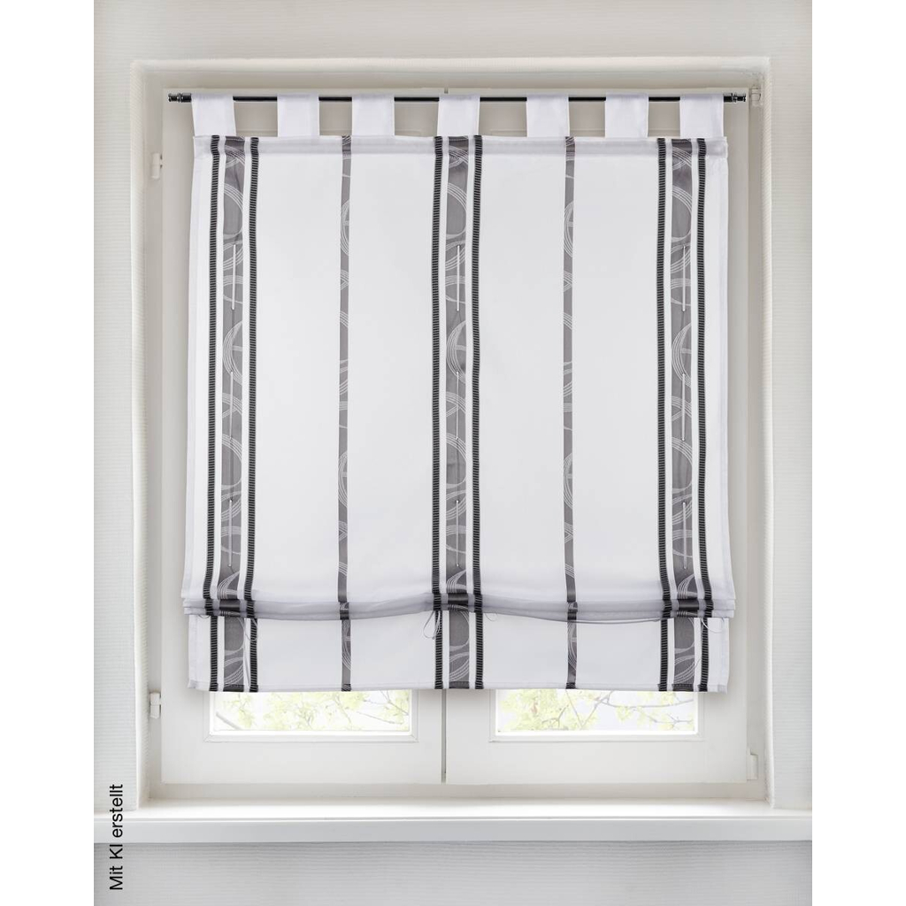 POCOline Bändchenrollo Klara grau B/L: ca. 80x140 cm