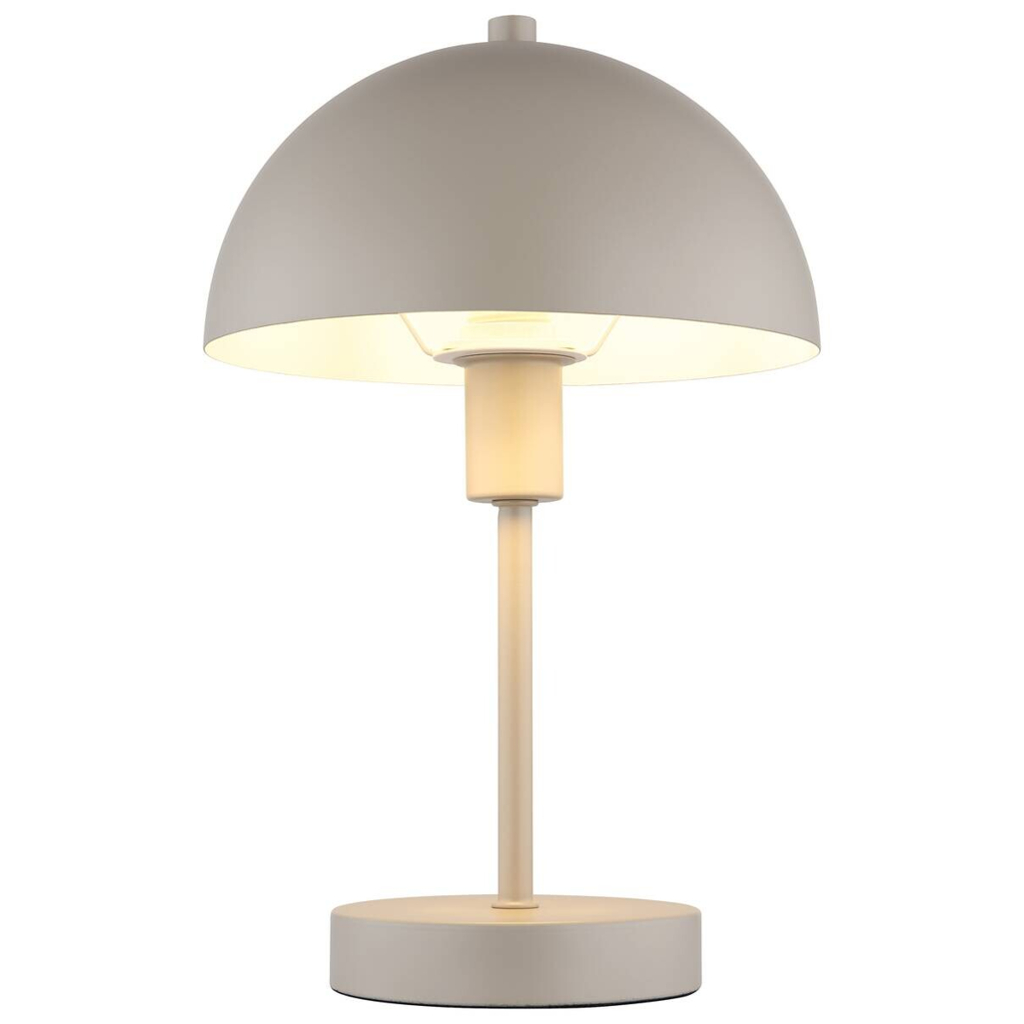 GLOBO Tischleuchte sand Metall H/D: ca. 31x20 cm E14 1 Brennstellen