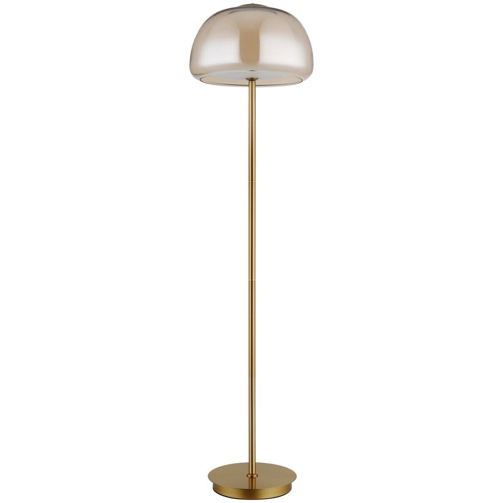 GLOBO Stehlampe gold Metall Glas B/H/L: ca. 44x37x44 cm