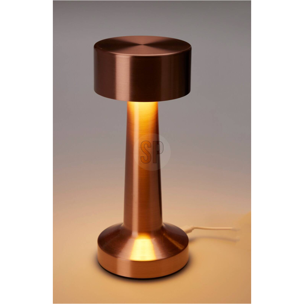 LED-Tischleuchte Kupfer Eisen H/D: ca. 21x9 cm