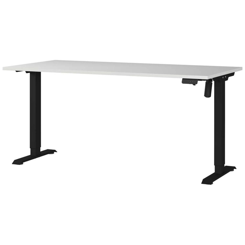 Schreibtisch 8024-581 Lichtgrau schwarz B/H/T: ca. 160x118x80 cm