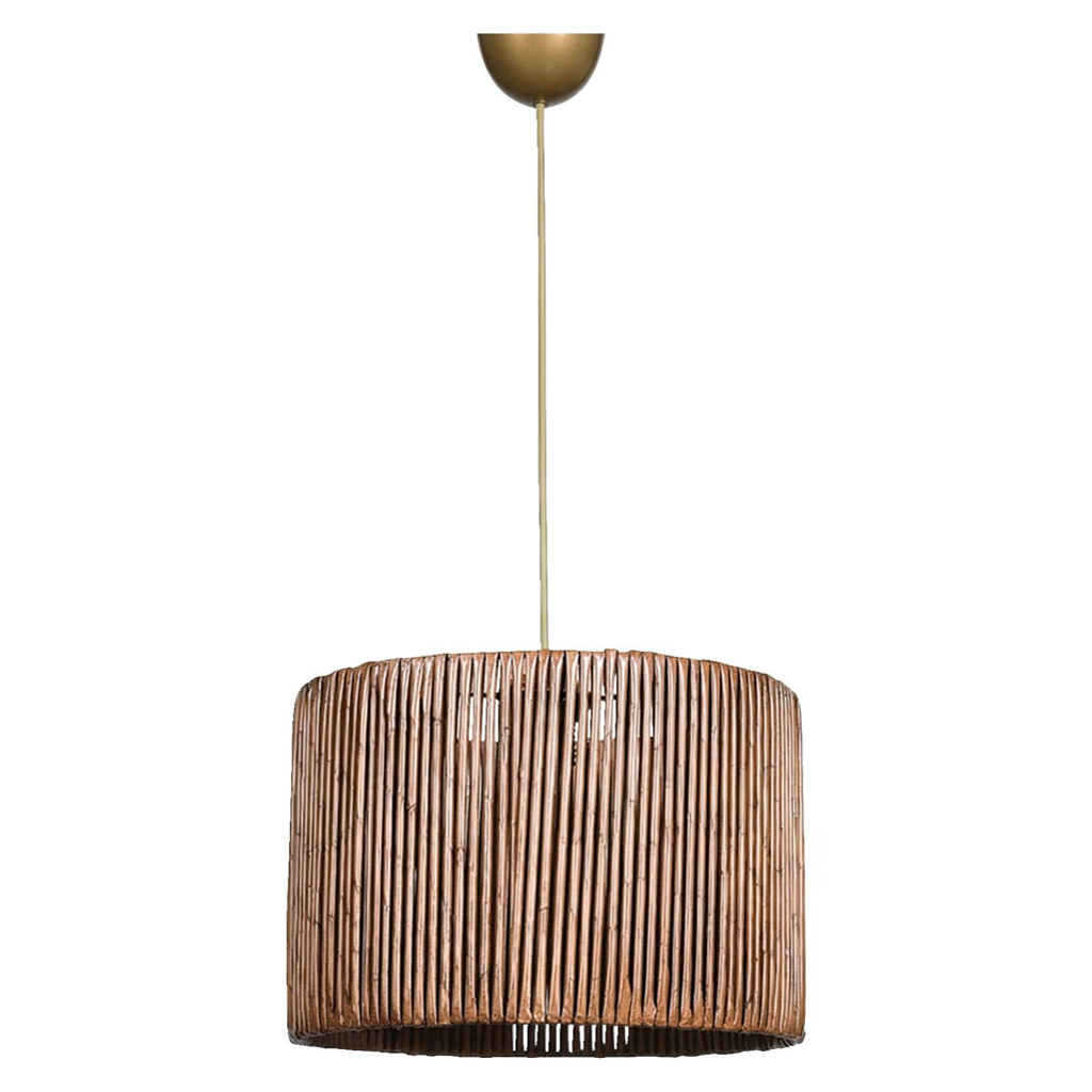 Opviq Pendelleuchte braun Kunststoff Metall B/H/T/L: ca. 30x70x30x30 cm E27 1 Brennstellen