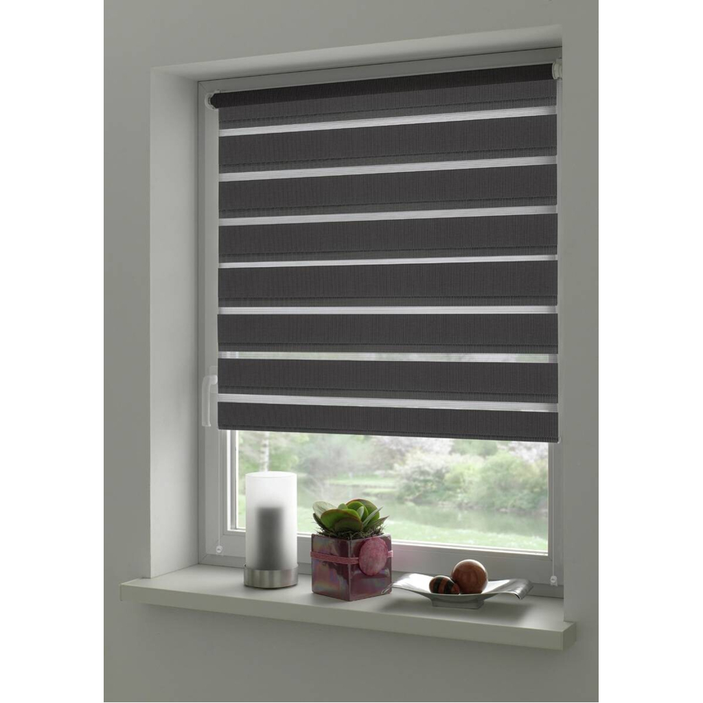 Doppelrollo Easyfix anthrazit B/L: ca. 90x150 cm