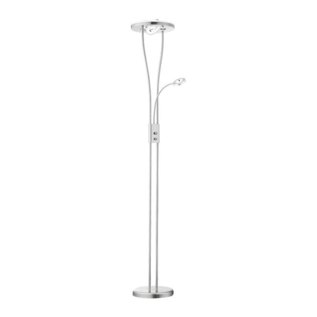 Just Light Stehlampe 11778-55 silberweiß Metall Kunststoff H/D: ca. 188x29 cm 2 Brennstellen