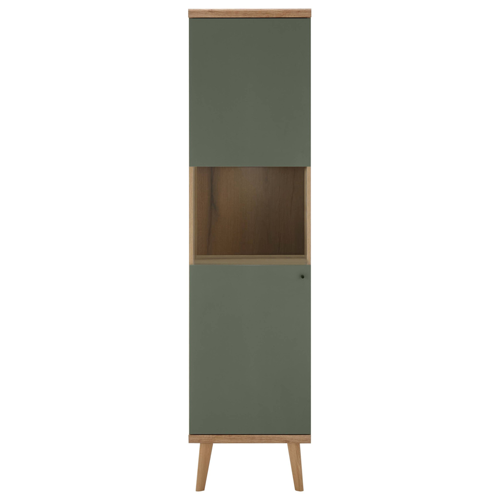 Vitrine Alva Eiche Evoke Coast Nachbildung salbei B/H/T: ca. 50x197x40 cm