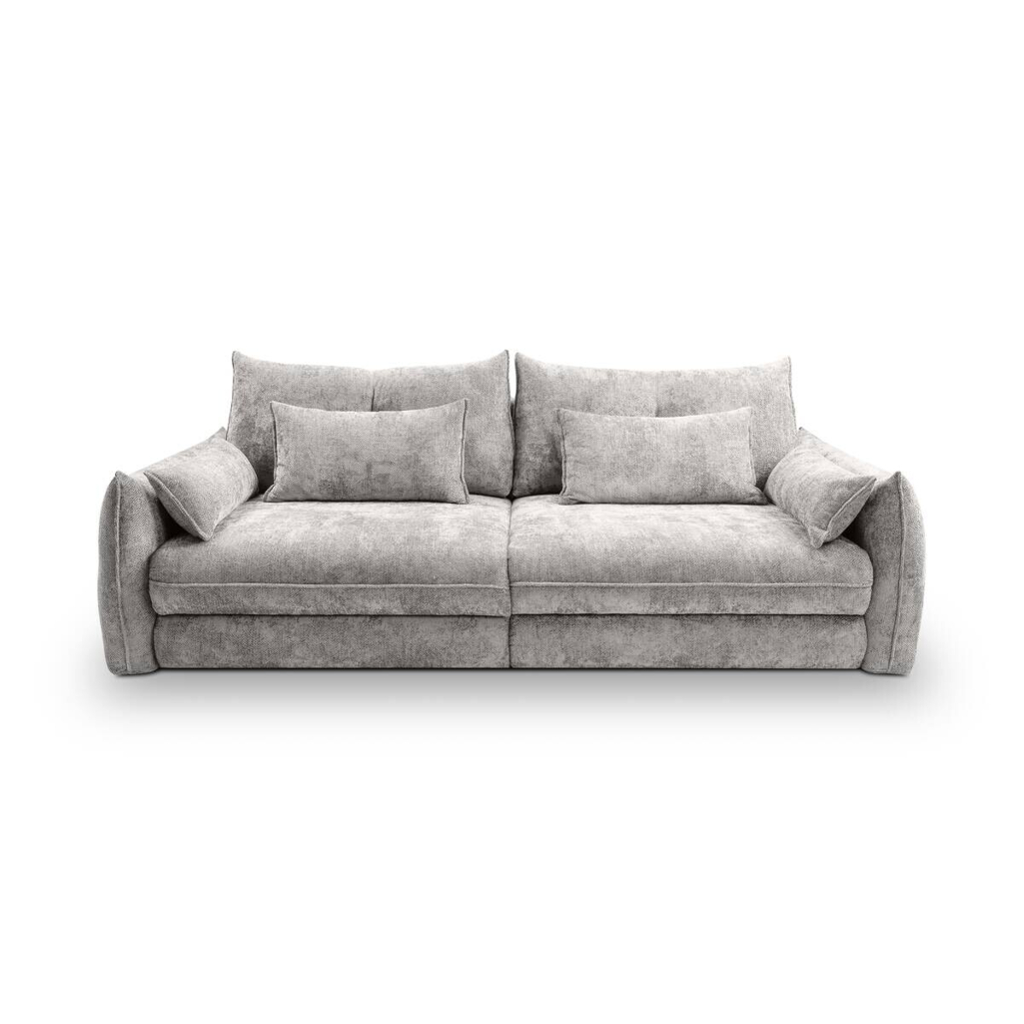 Big Sofa Delphine grau Microfaser B/H/T: ca. 246x74x119 cm
