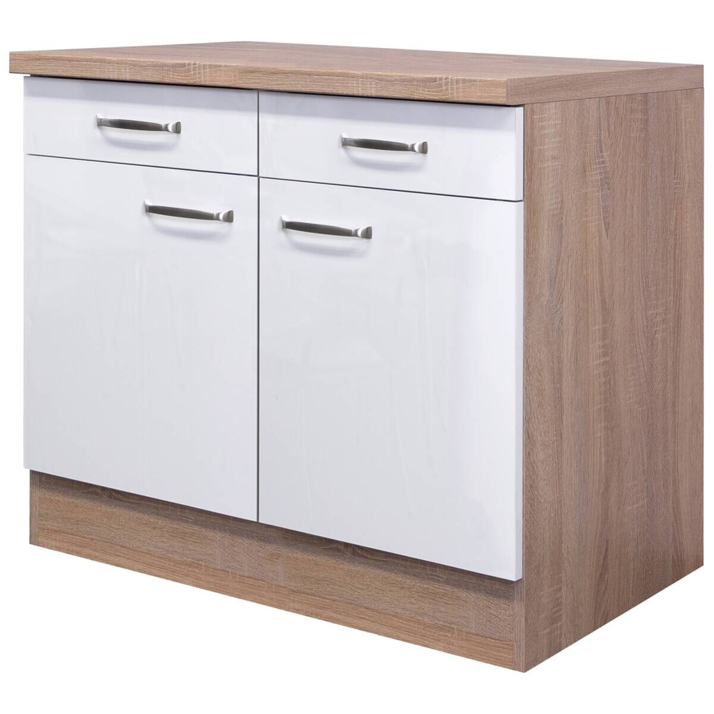 Unterschrank Valero weiß Hochglanz B/H/T: ca. 100x86x60 cm