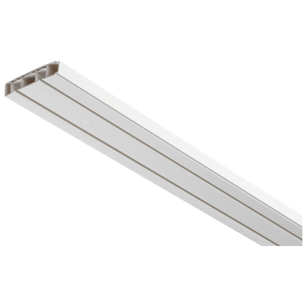 Boviva Gardinenschiene weiß Kunststoff L: ca. 120 cm 2.0 Läufe