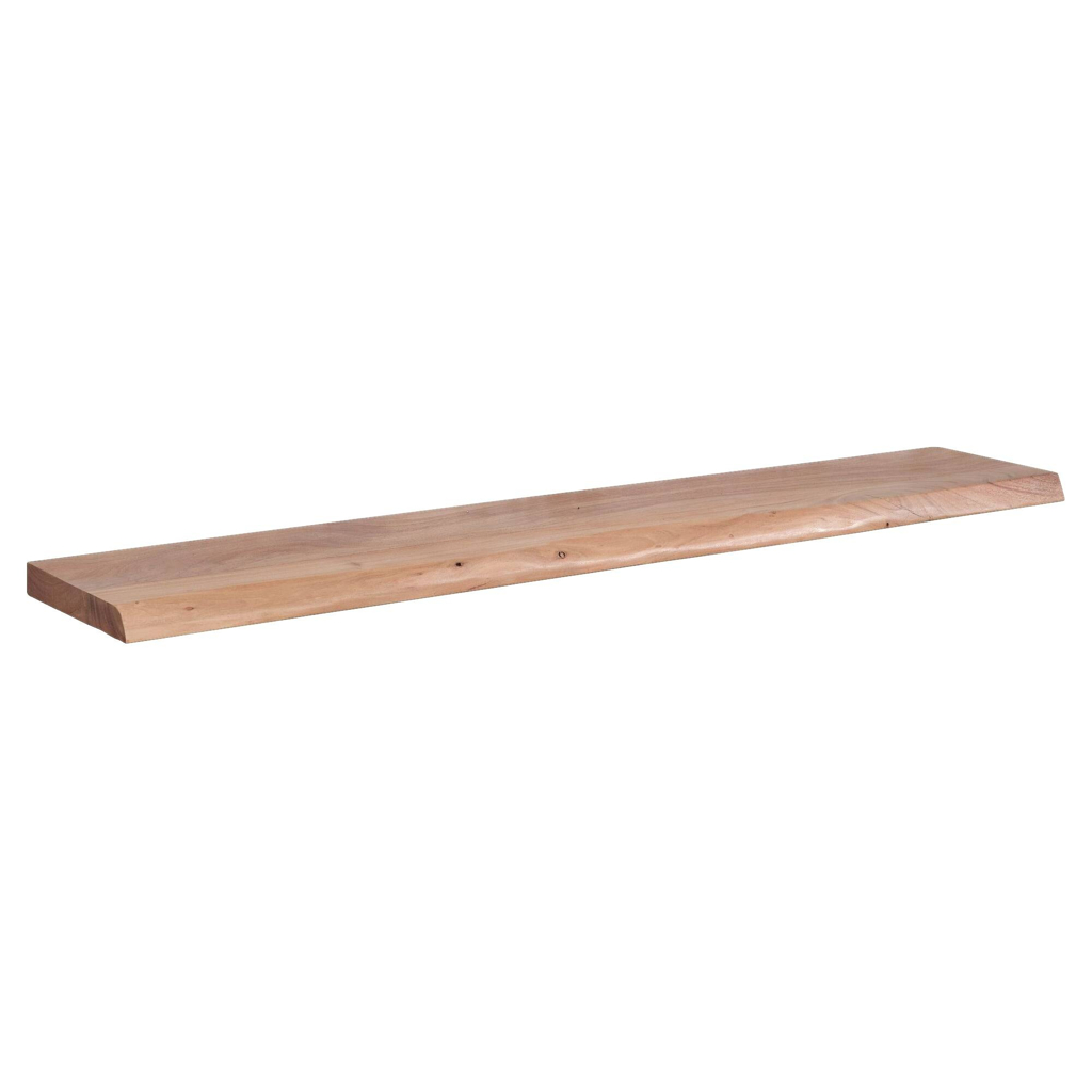 Wandregal braun Holz B/H/T: ca. 140x7x26 cm