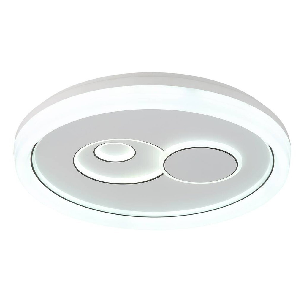 GLOBO LED-Deckenleuchte Ruiz Opal weiß Metall Kunststoff H/D: ca. 7x48 cm