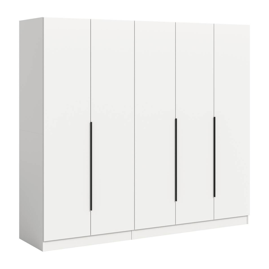 Kleiderschrank KOPENHAGEN weiß B/H/T: ca. 200x181x52 cm