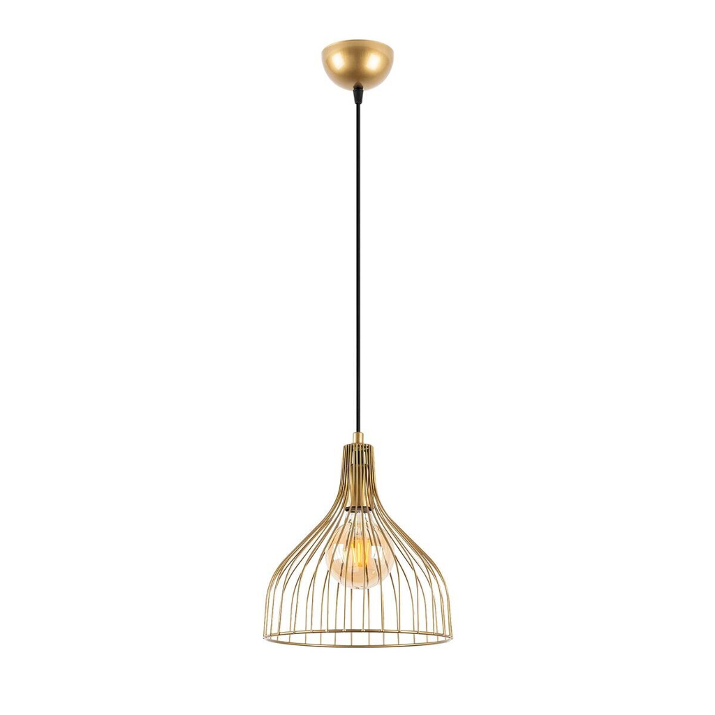 Opviq Pendelleuchte Cafu gold B/H/L: ca. 25x123x25 cm E27 1 Brennstellen