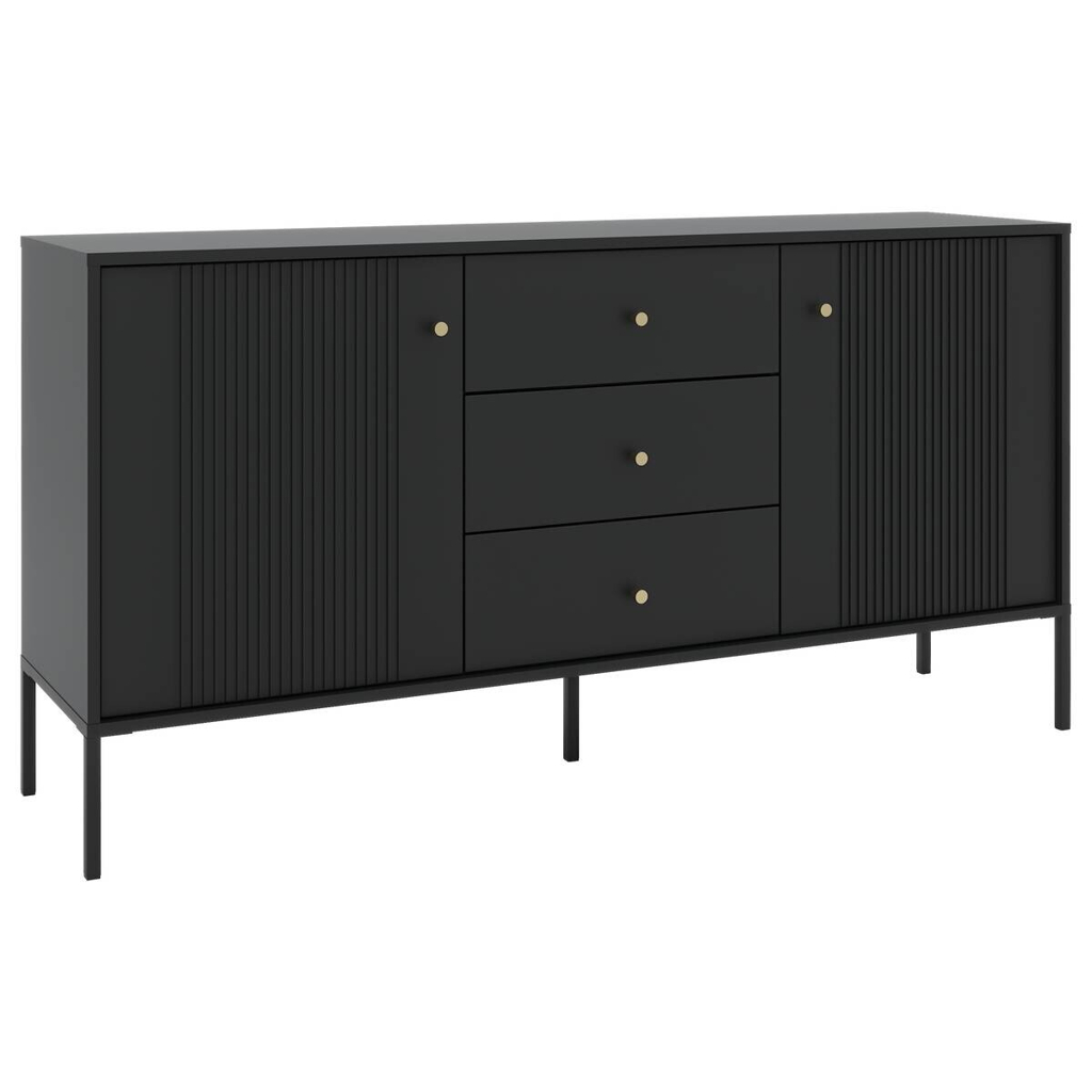 Kommode ISEO schwarz B/H/T: ca. 154,5x79x39 cm