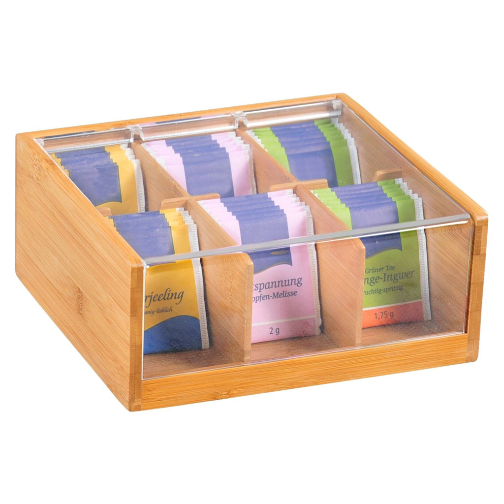 Kesper Teebox natur Bambus B/H/L: ca. 11x9,5x22 cm