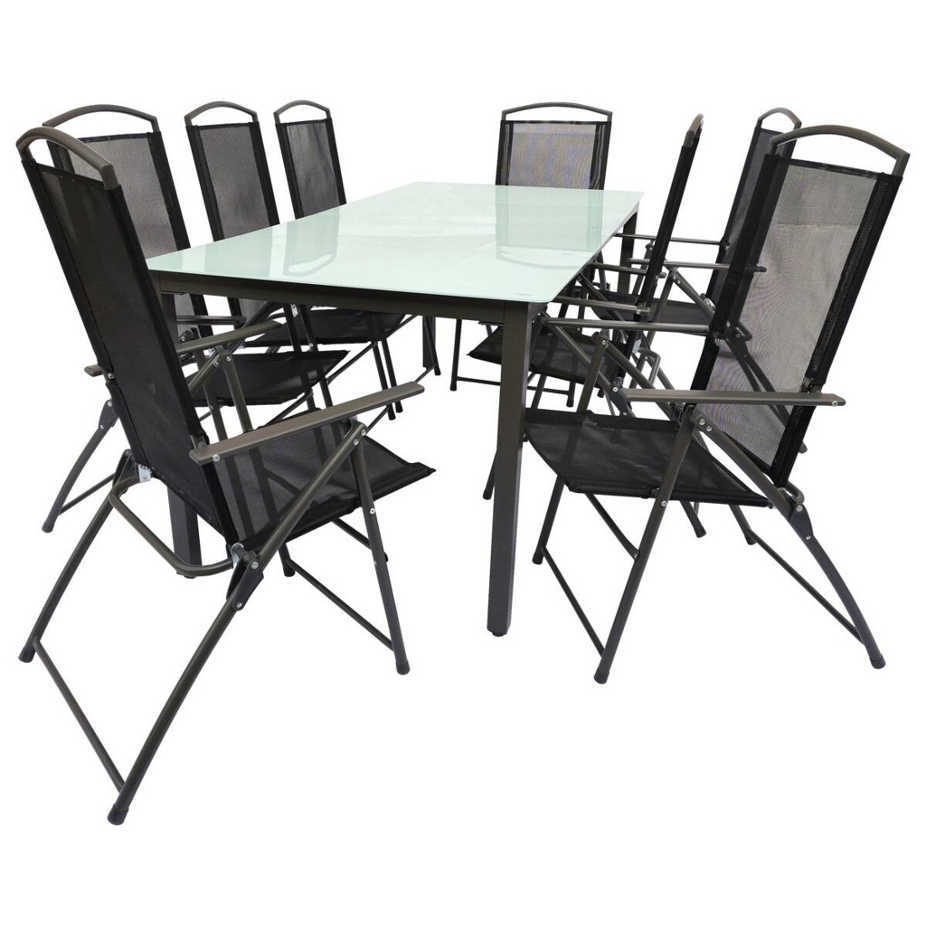 VCM Gartensitzgruppe anthrazit Aluminium B/H/L: ca. 190x76x80 cm