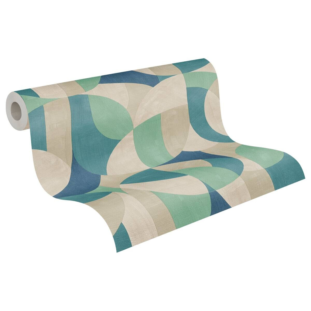 A.S.Creation Vliestapete beige blau B/H/D: ca. 53x1005x8,6 cm