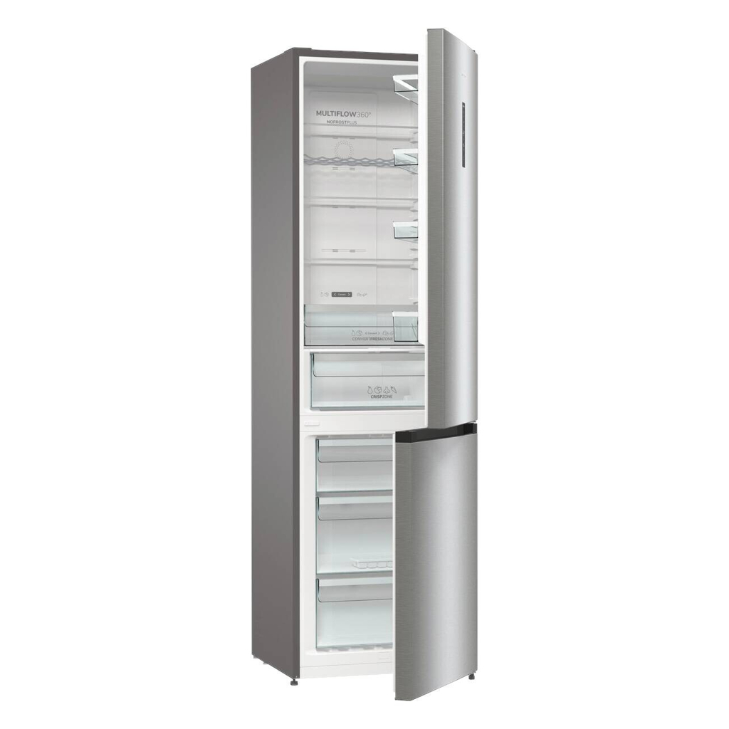 Gorenje Kühl-/Gefrierkombination NRK620CA2XL4 silber B/H/T: ca. 60x200x59 cm
