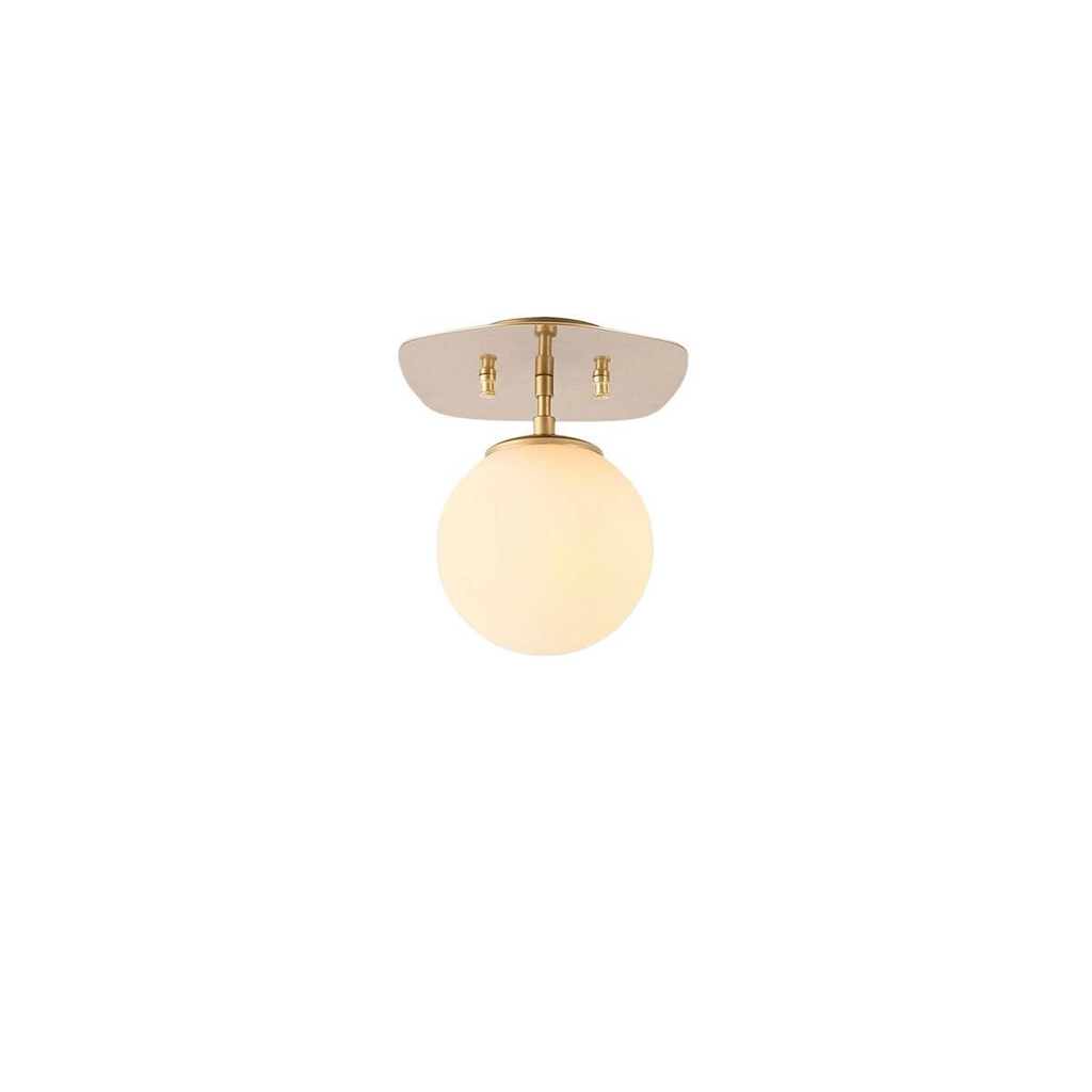 Opviq Deckenleuchte Well gold Glas Metall B/H/T/L/D: ca. 25x25x25x20x25 cm E14 1 Brennstellen