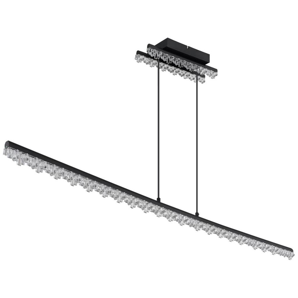 GLOBO Deckenventilator schwarz Aluminium Metall B/H/L: ca. 9x122x14 cm
