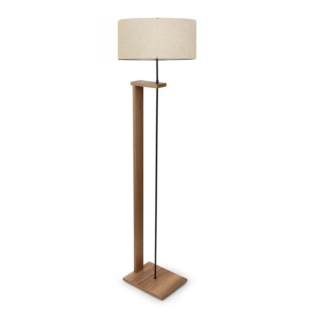 Opviq Stehlampe Holzoptik beige PVC MDF B/H/T/L/D: ca. 38x150x38x38x38 cm E27 1 Brennstellen