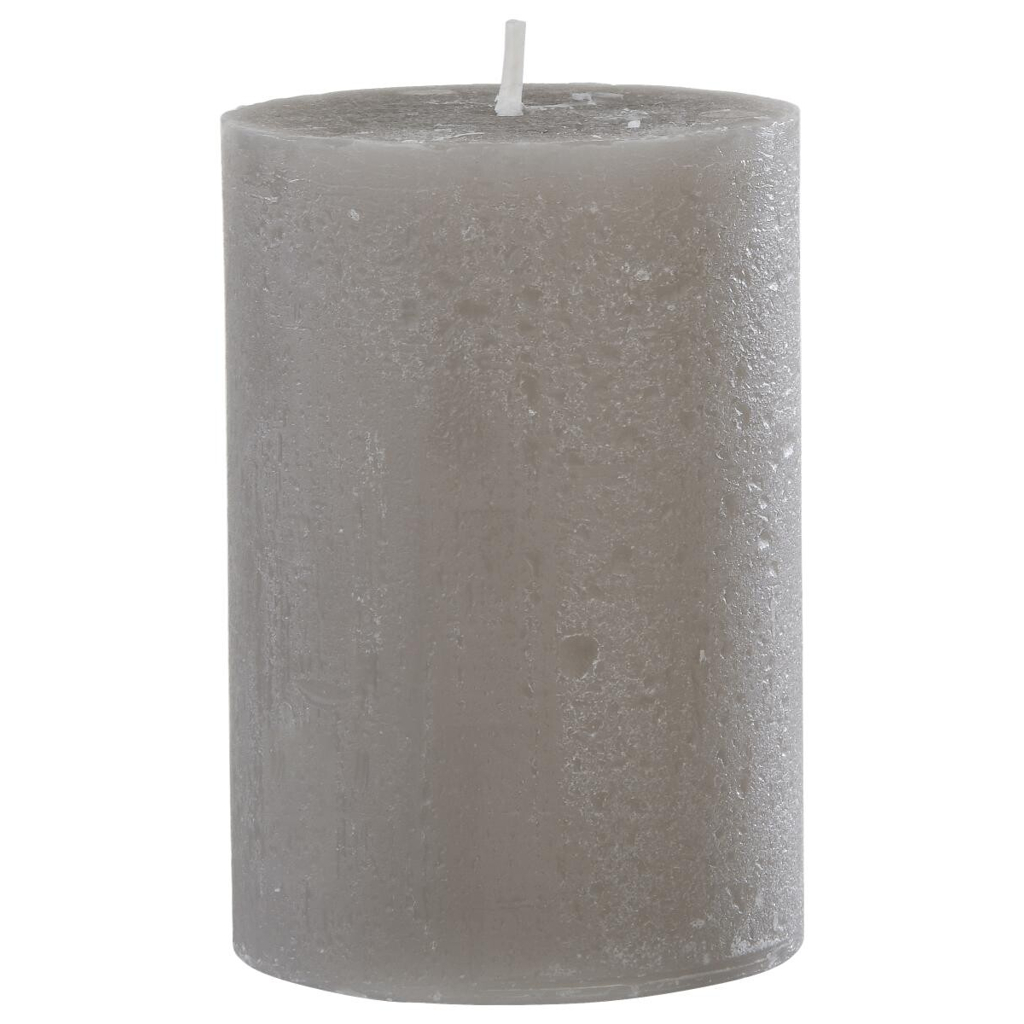 Rustic-Kerze grau B/H/L: ca. 6,8x10x6,8 cm