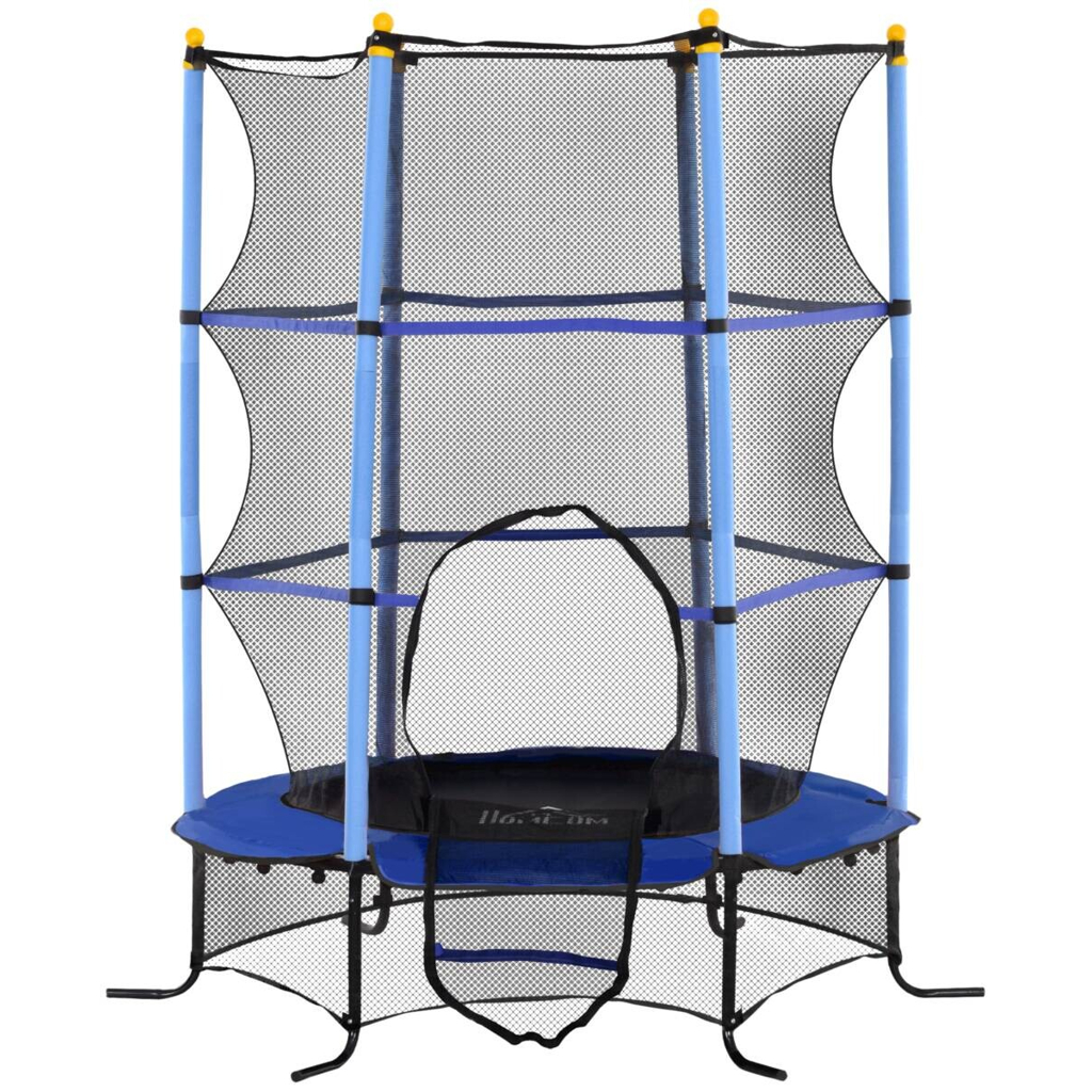 HOMCOM Kindertrampolin blau B/H/L: ca. 163x190x163 cm