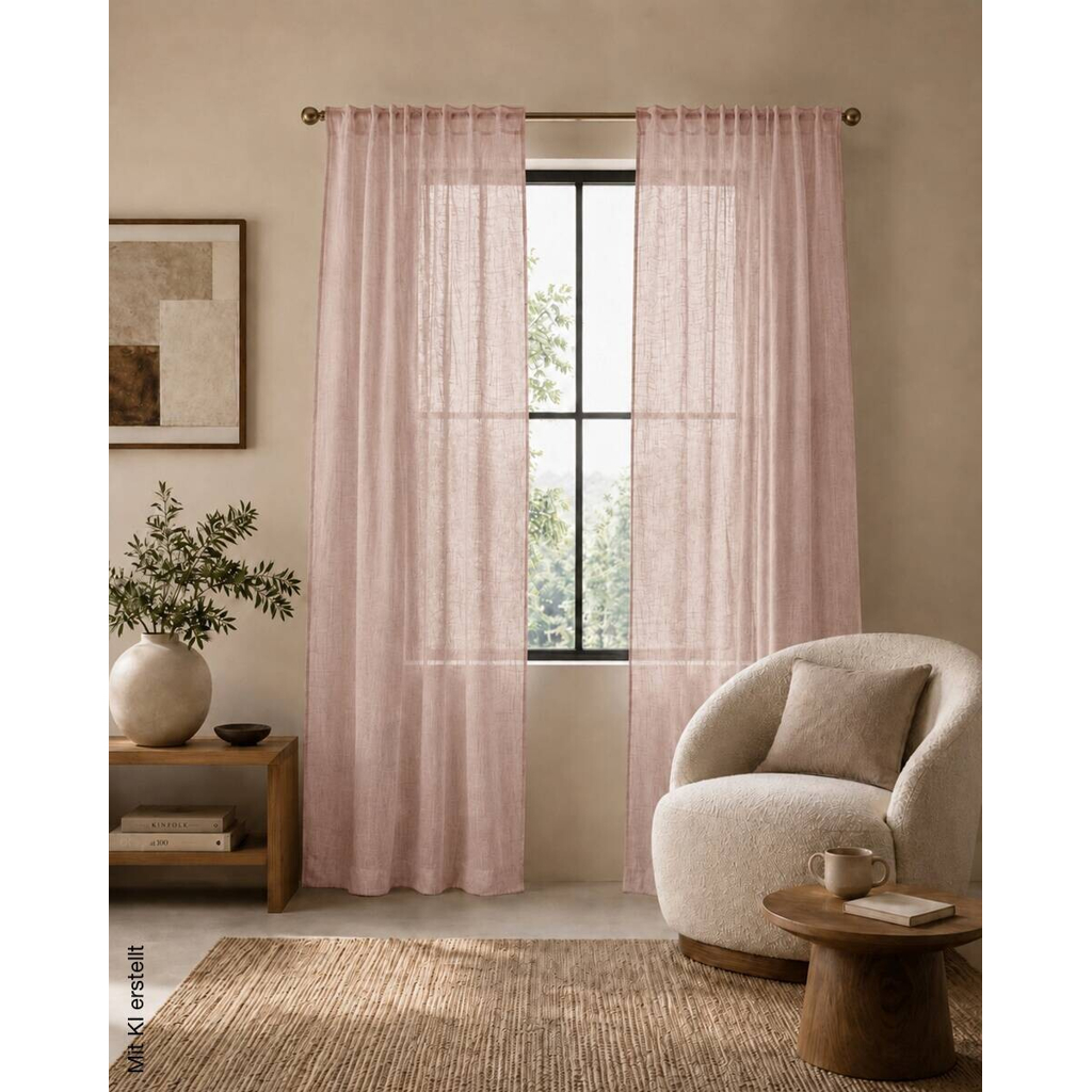 Thermovorhang Softy rosé B/L: ca. 140x245 cm