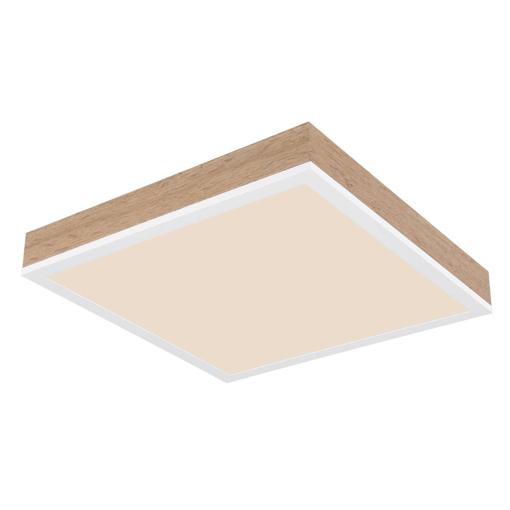 GLOBO LED-Deckenleuchte weiß Opal Kunststoff Aluminium B/H/T: ca. 30x6x30 cm