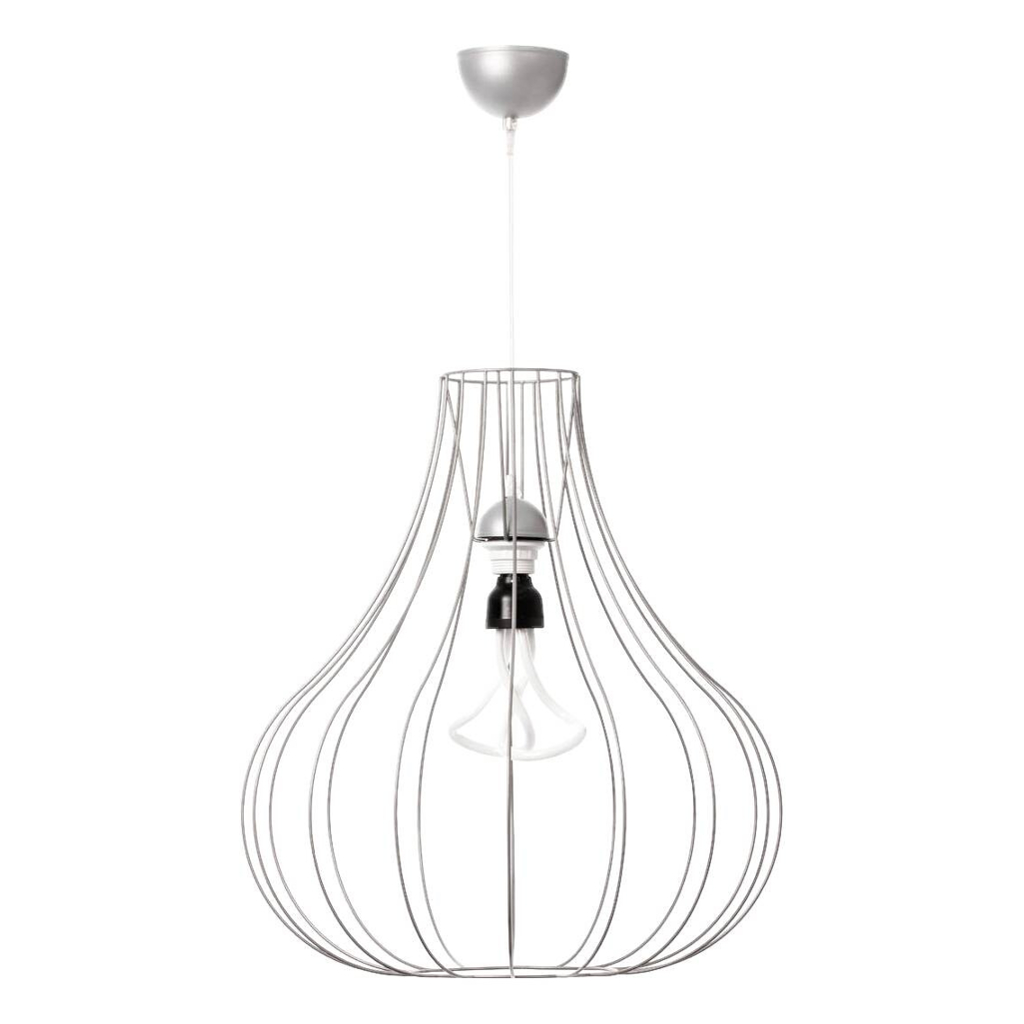 Kayoom Pendelleuchte Leonie 110 silber Polypropylen B/T/L: ca. 47x47x50 cm E27 1 Brennstellen