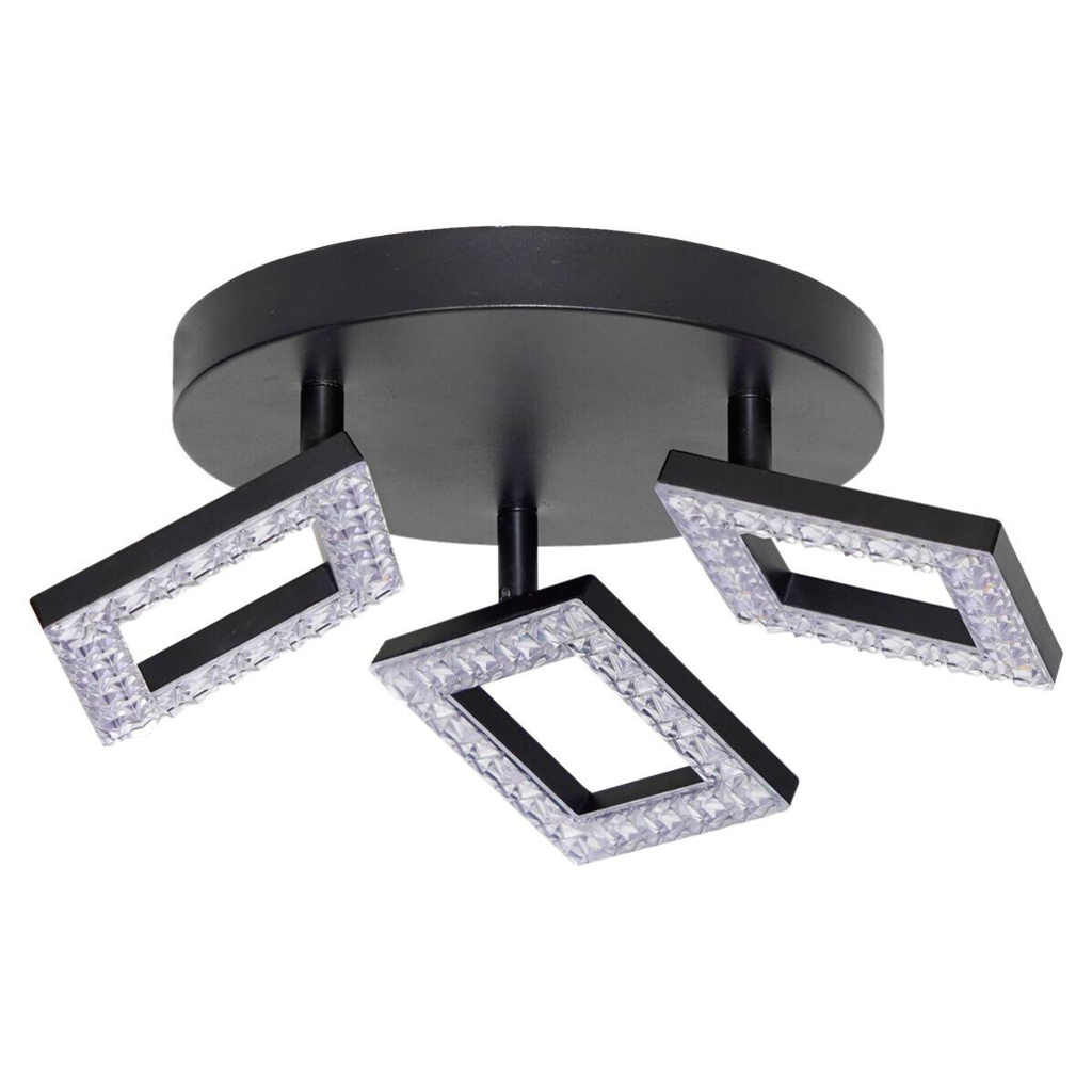POCOline LED-Spot Kalea mattschwarz Acryl H/D: ca. 8x22 cm 3 Brennstellen