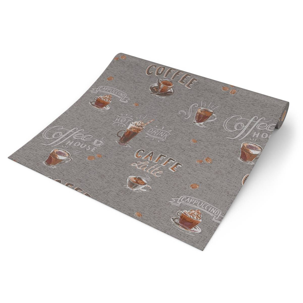 Erismann Vliestapete Coffee grau B/L: ca. 53x1005 cm