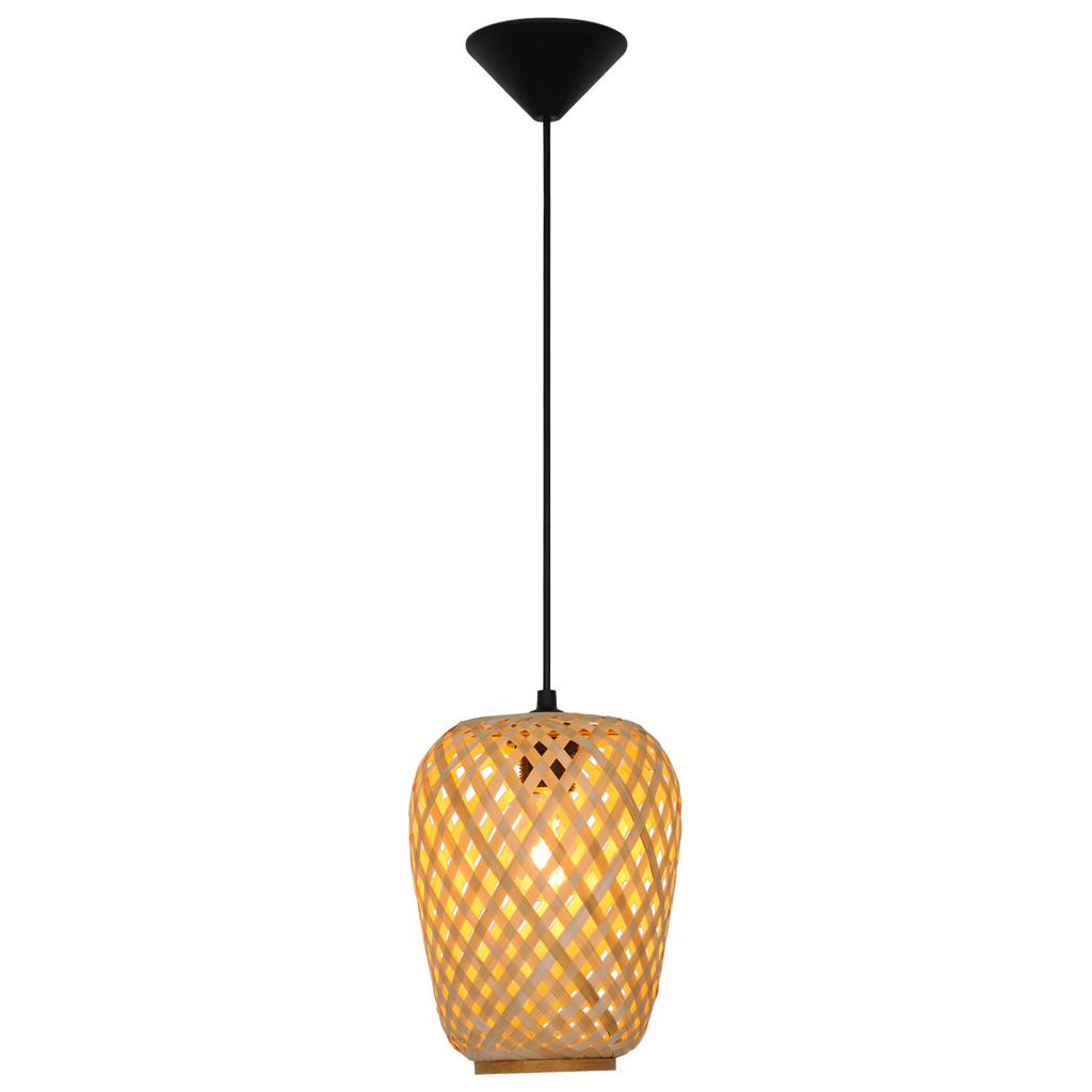 POCOline Pendelleuchte Salome Bambus H/D: ca. 23x19 cm E27 1 Brennstellen