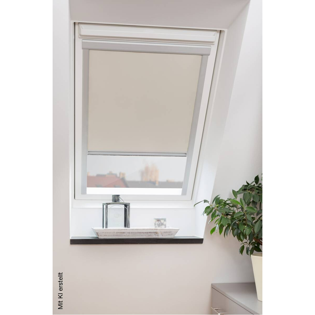 LICHTBLICK Dachfensterrollo Skylight VD creme B/L: ca. 97,3x94 cm
