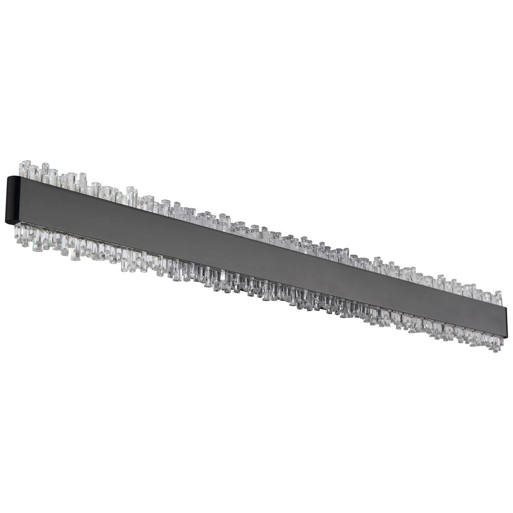 GLOBO Wandleuchte schwarz grau Aluminium Metall B/H/L: ca. 6,5x76,5x14,5 cm